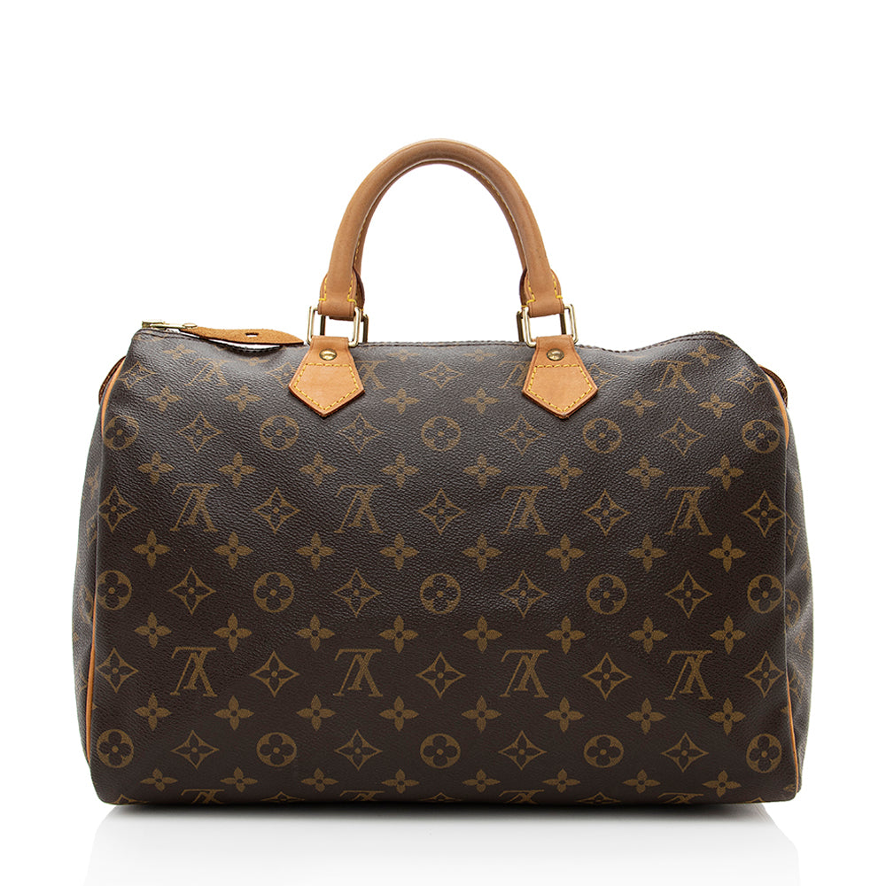 Louis Vuitton Monogram Canvas Speedy 35 Satchel (SHF-18361)