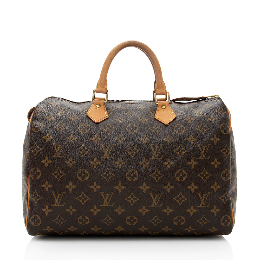 Louis Vuitton Monogram Canvas Speedy 35 Satchel (SHF-18361)