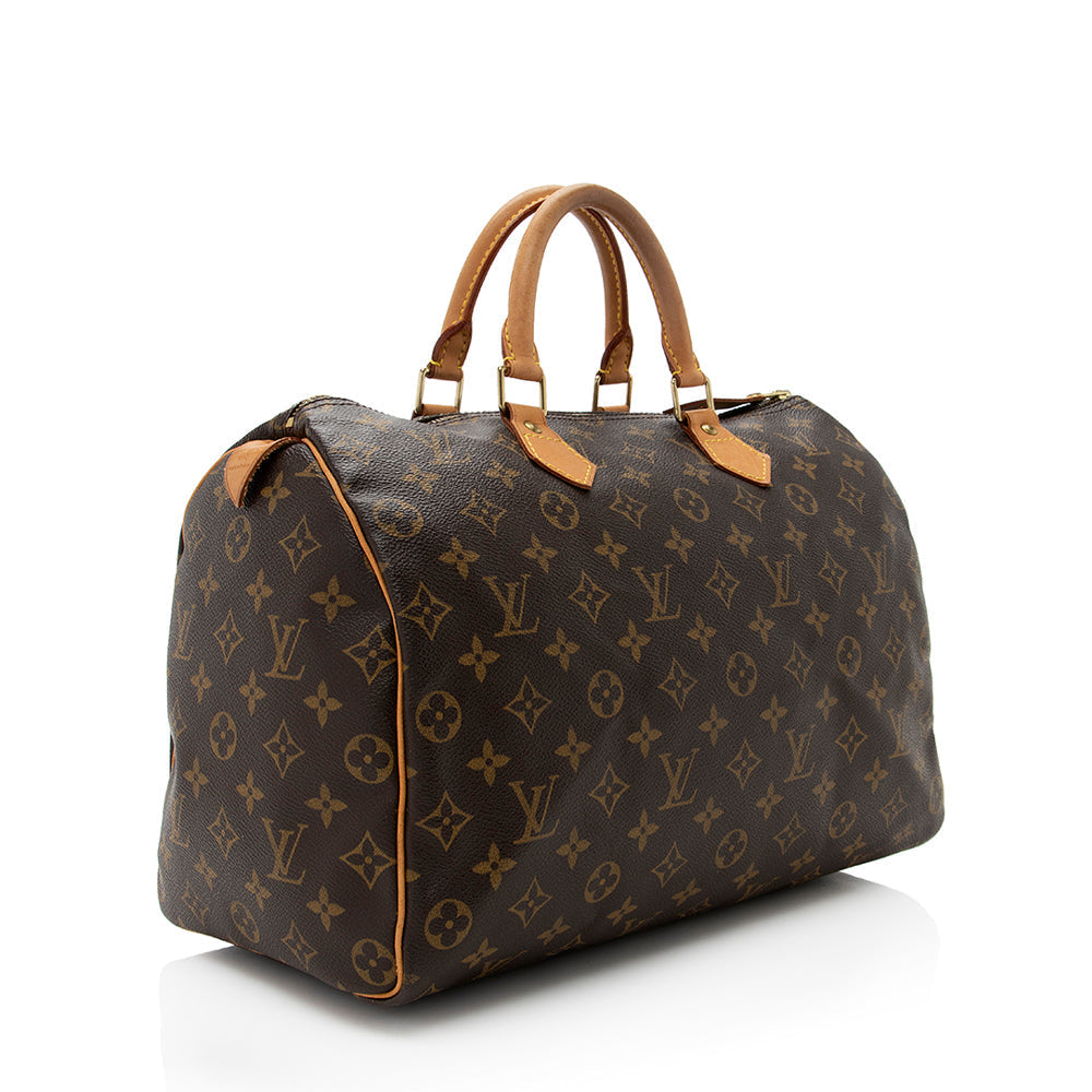 Louis Vuitton Monogram Canvas Speedy 35 Satchel (SHF-18361)