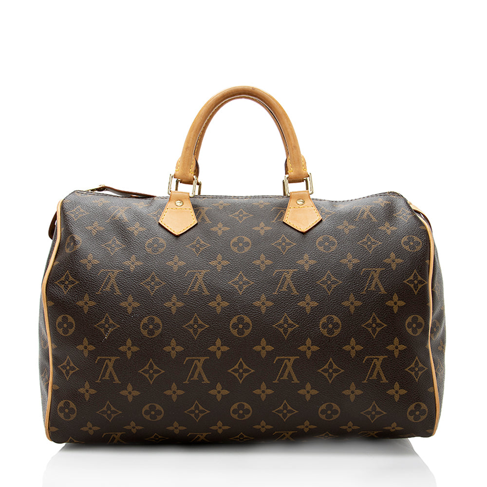 Louis Vuitton Monogram Canvas Speedy 35 Satchel (SHF-18324)
