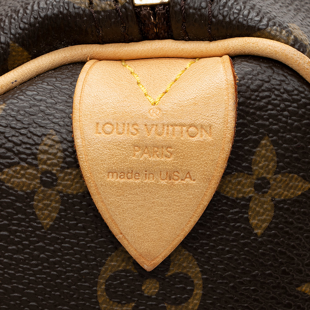 Louis Vuitton Monogram Canvas Speedy 35 Satchel (SHF-18324)