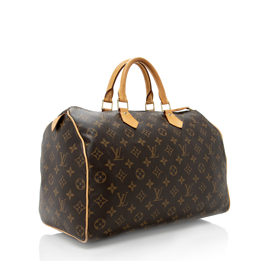 Louis Vuitton Monogram Canvas Speedy 35 Satchel (SHF-18324)