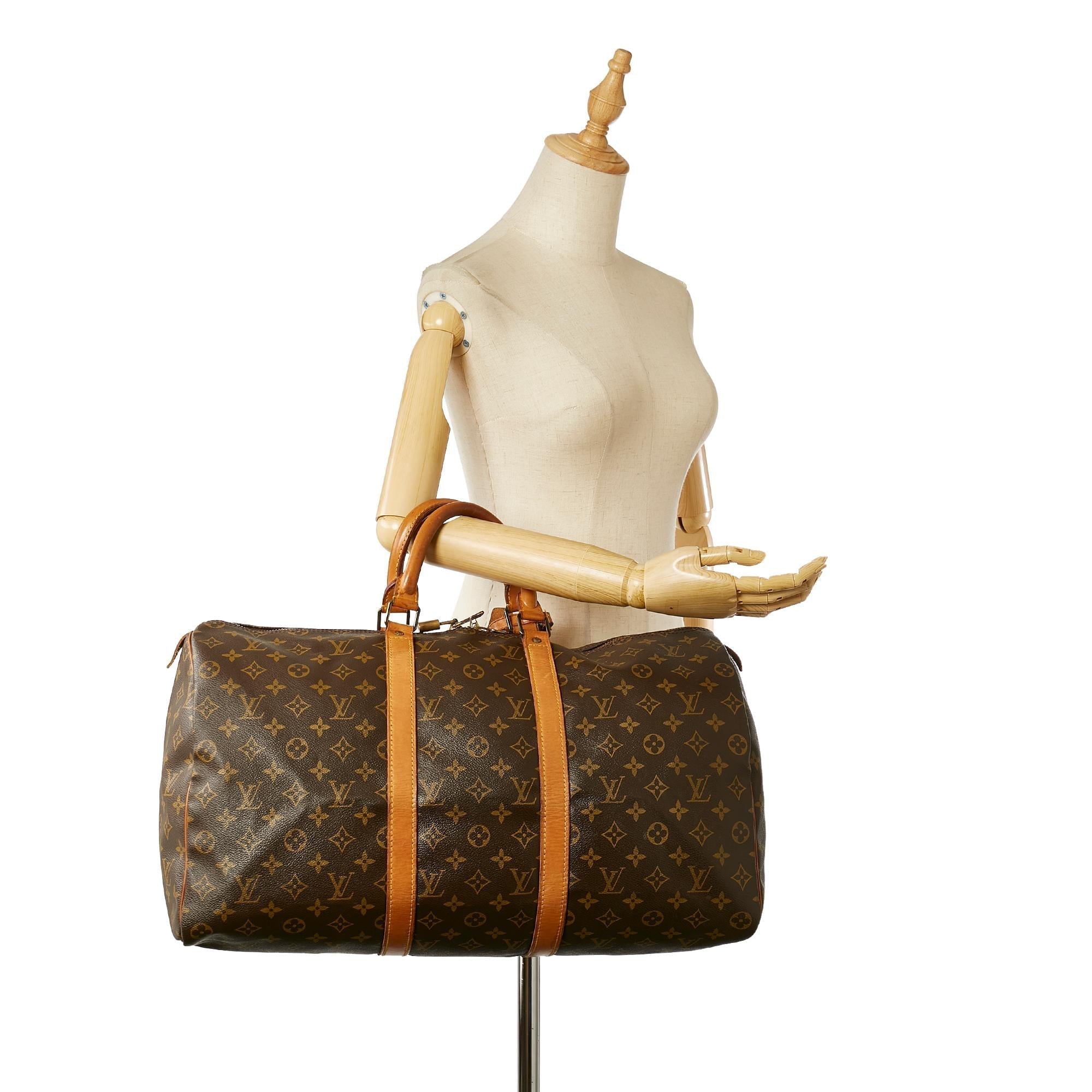 Louis Vuitton Monogram Keepall 50 (SHG-23369)
