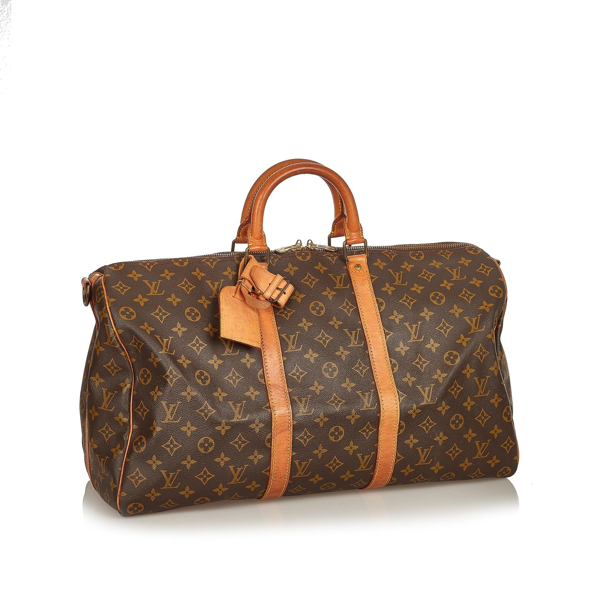 Louis Vuitton Monogram Keepall 50 (SHG-25607)
