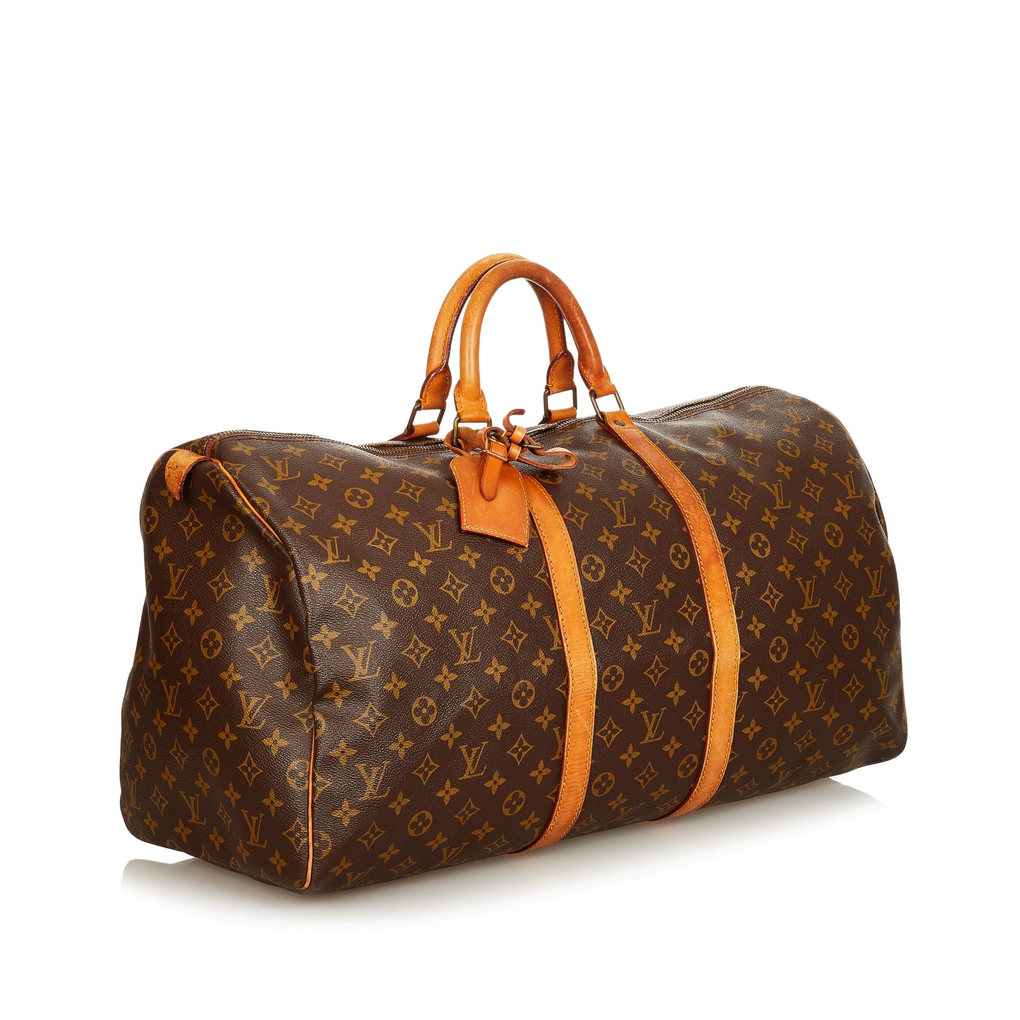 Louis Vuitton Monogram Keepall 55 (SHG-25180)