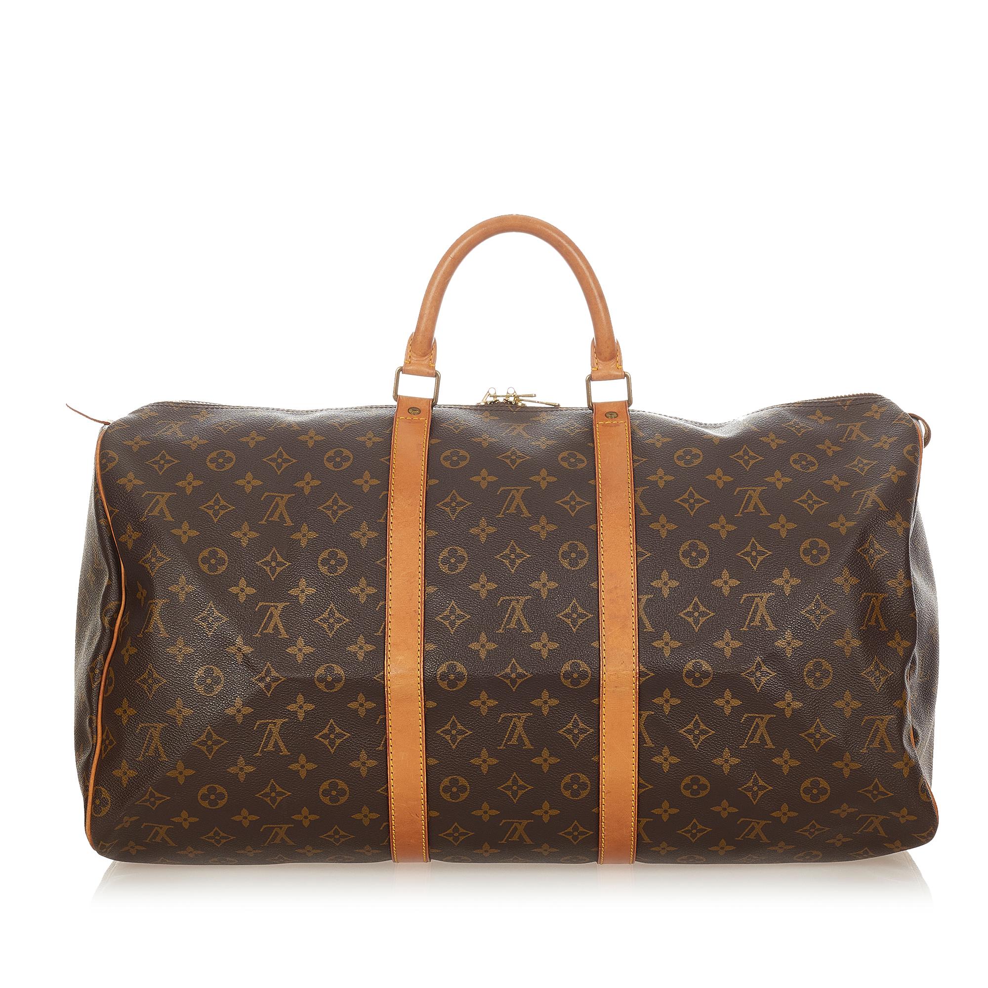 Louis Vuitton Monogram Keepall 55 (SHG-25417)