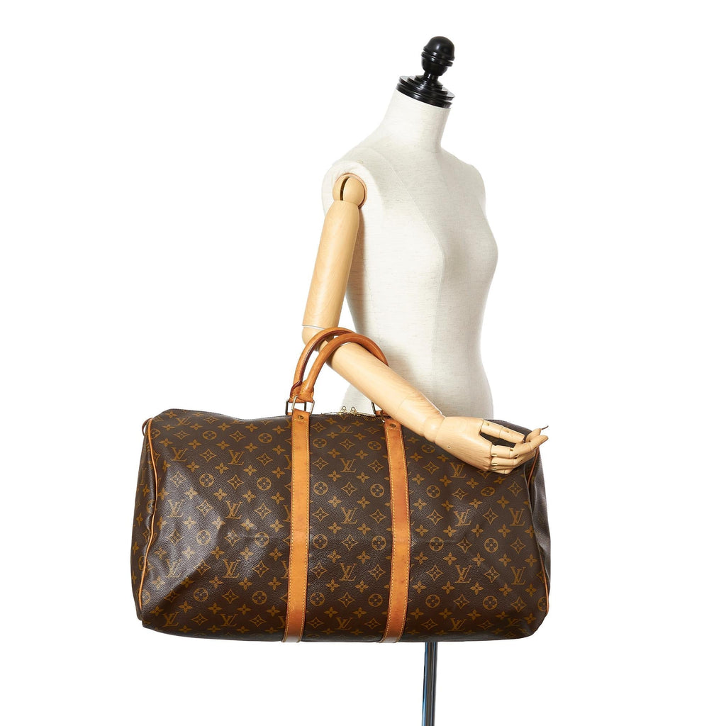 Louis Vuitton Monogram Keepall 55 (SHG-25417)