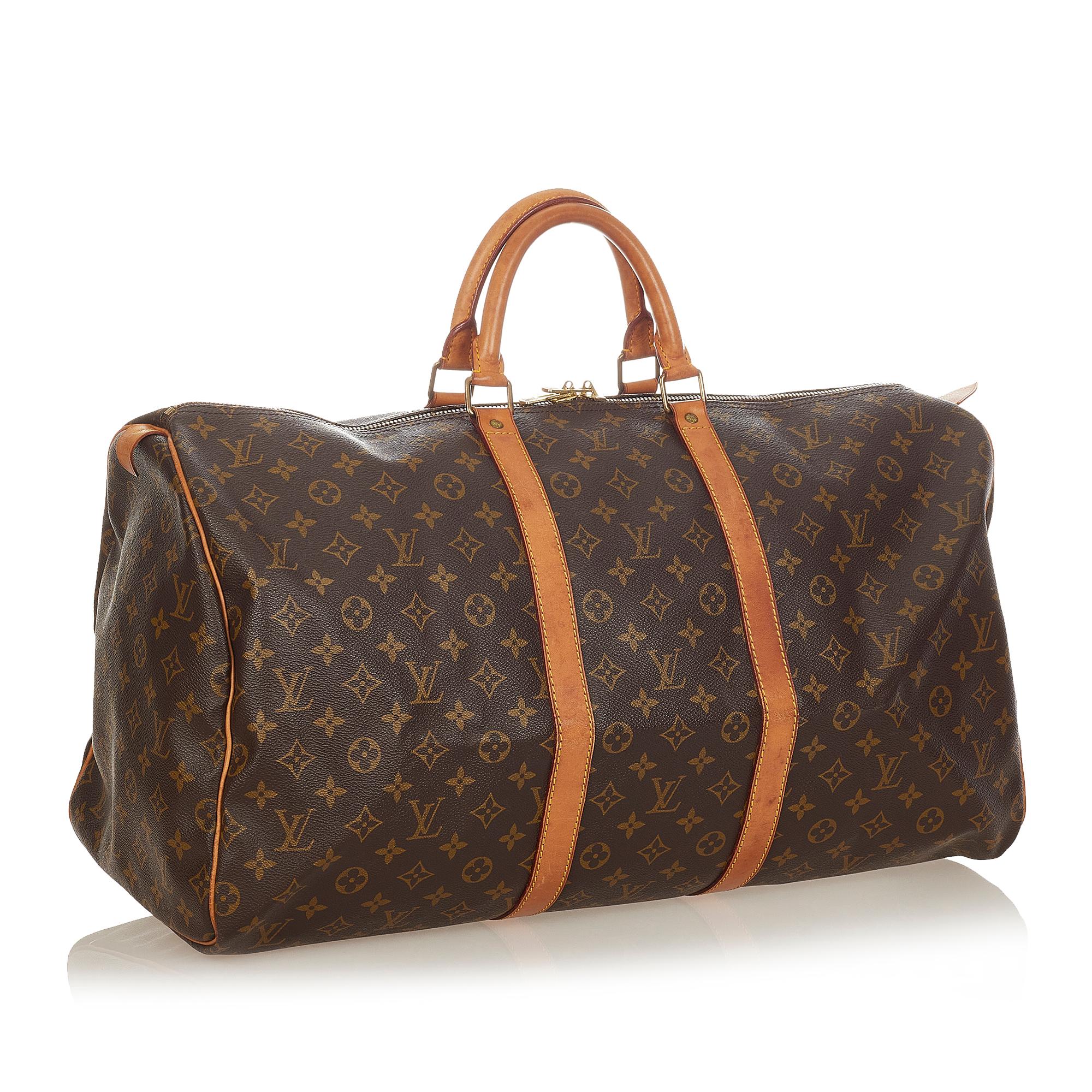 Louis Vuitton Monogram Keepall 55 (SHG-25417)