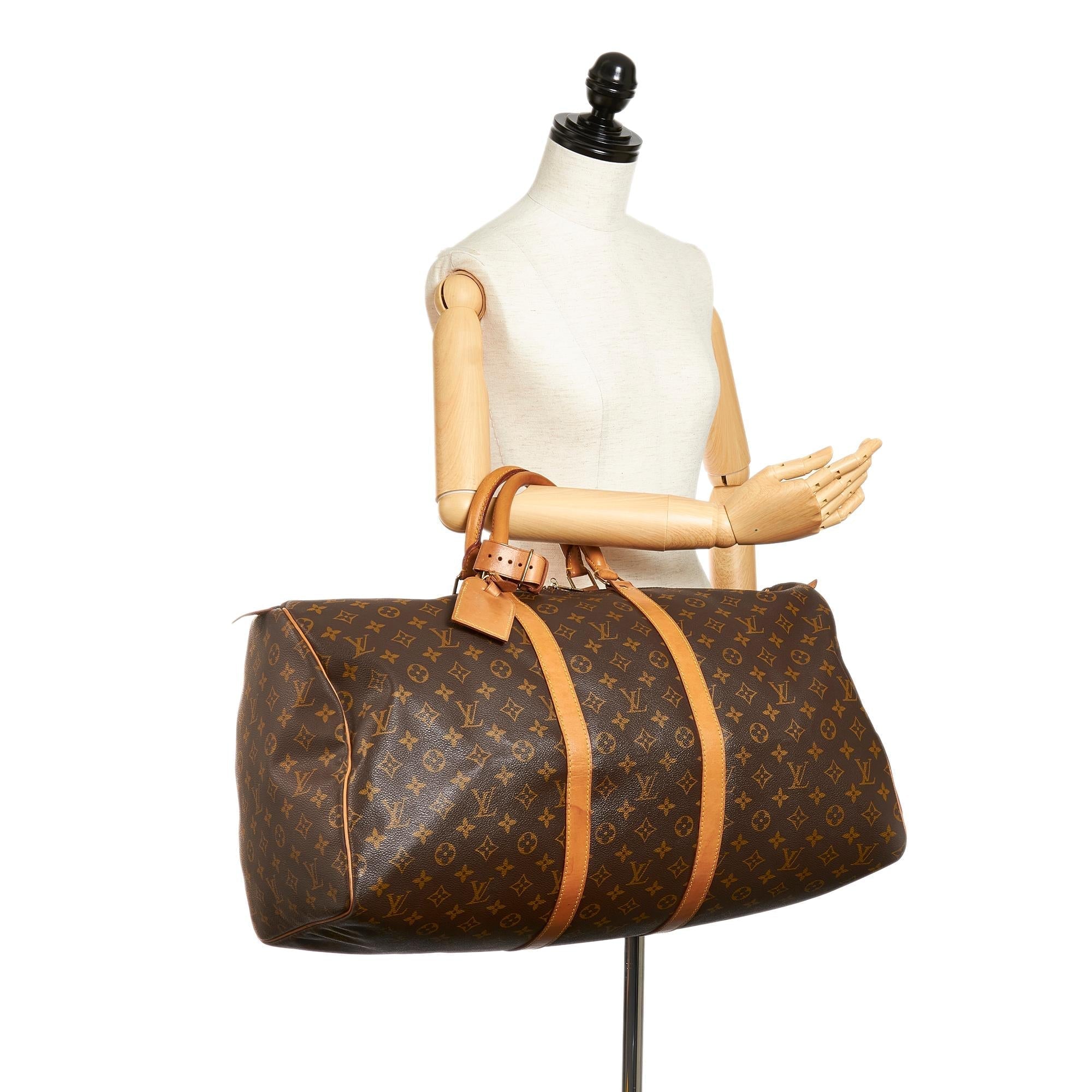 Louis Vuitton Monogram Keepall 55 (SHG-27492)