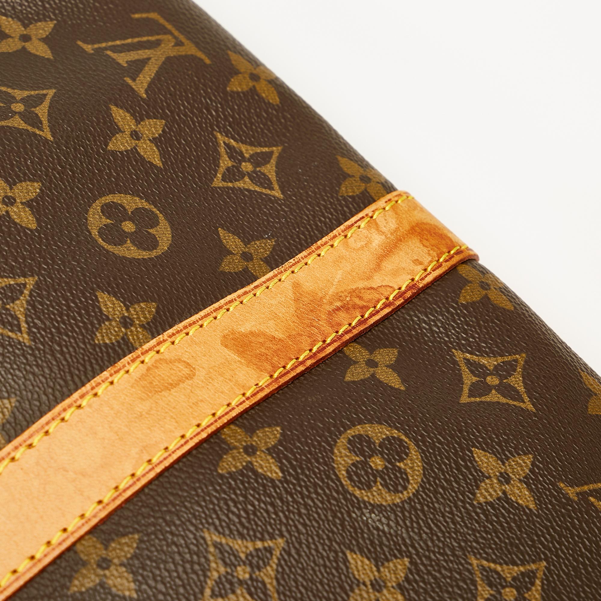 Louis Vuitton Monogram Keepall Bandouliere 55 (SHG-25215)