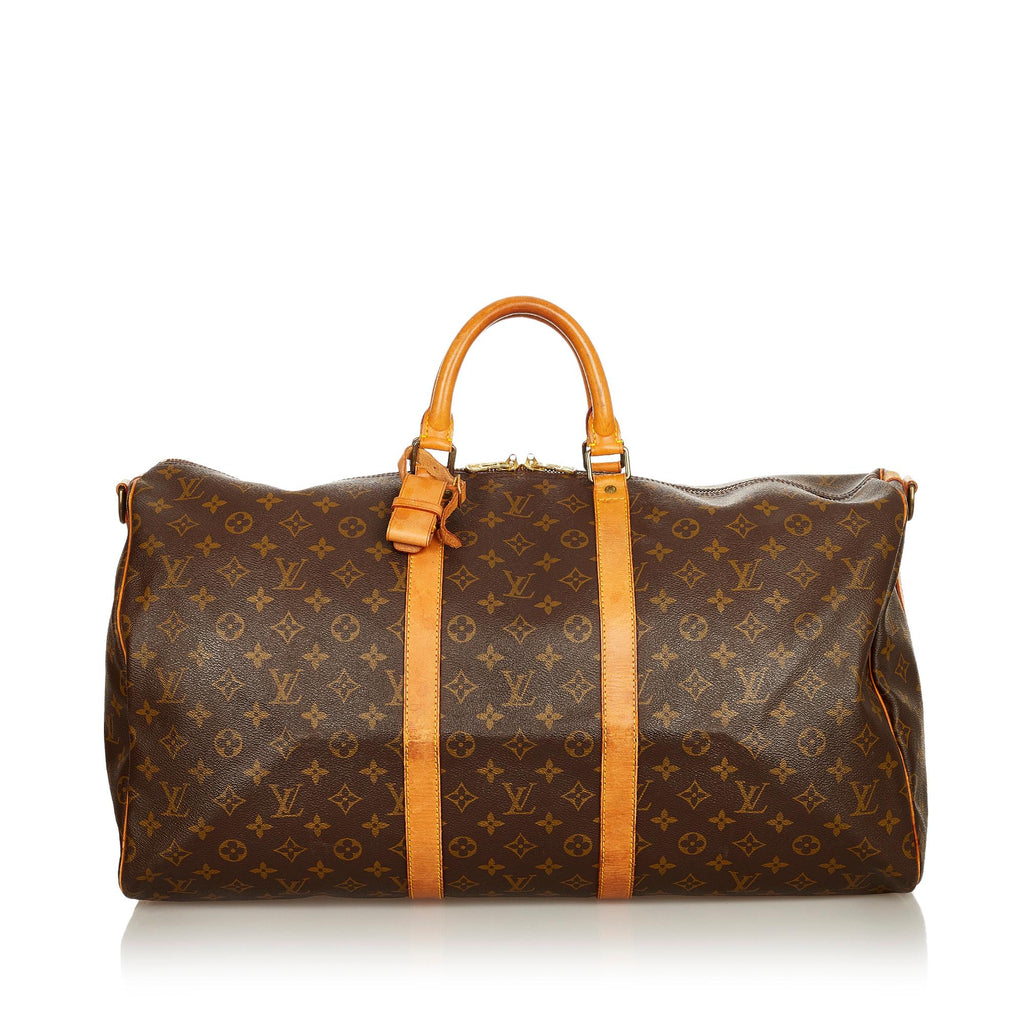 Louis Vuitton Monogram Keepall Bandouliere 55 (SHG-25215)