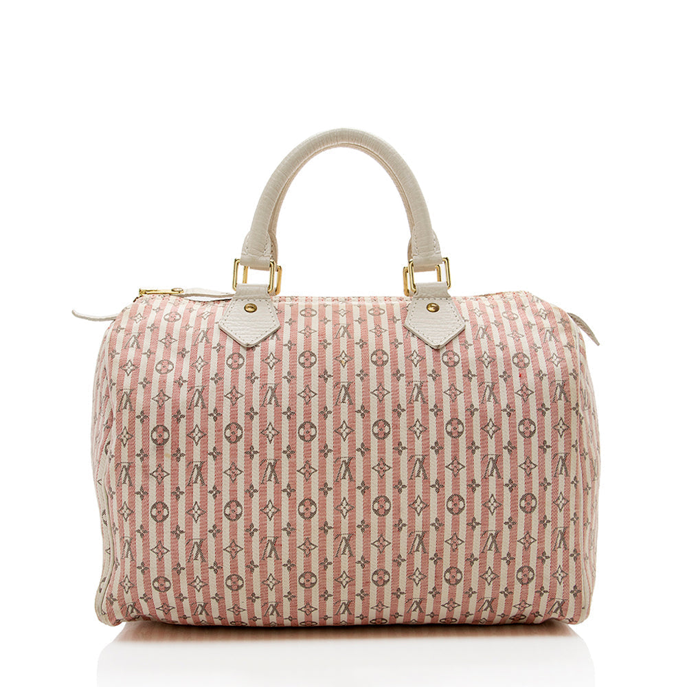 Louis Vuitton Monogram Mini Lin Croisette Speedy 30 Satchel (SHF-13784)