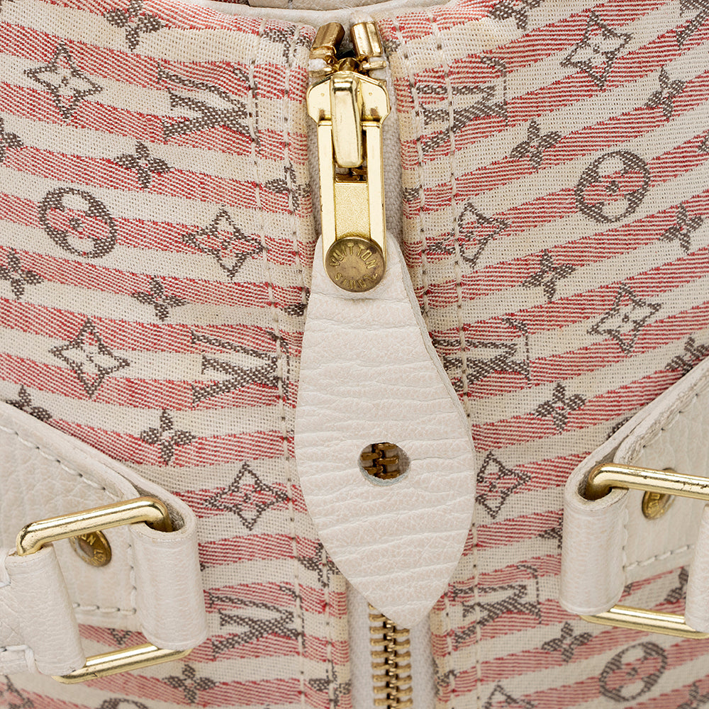 Louis Vuitton Monogram Mini Lin Croisette Speedy 30 Satchel (SHF-13784)