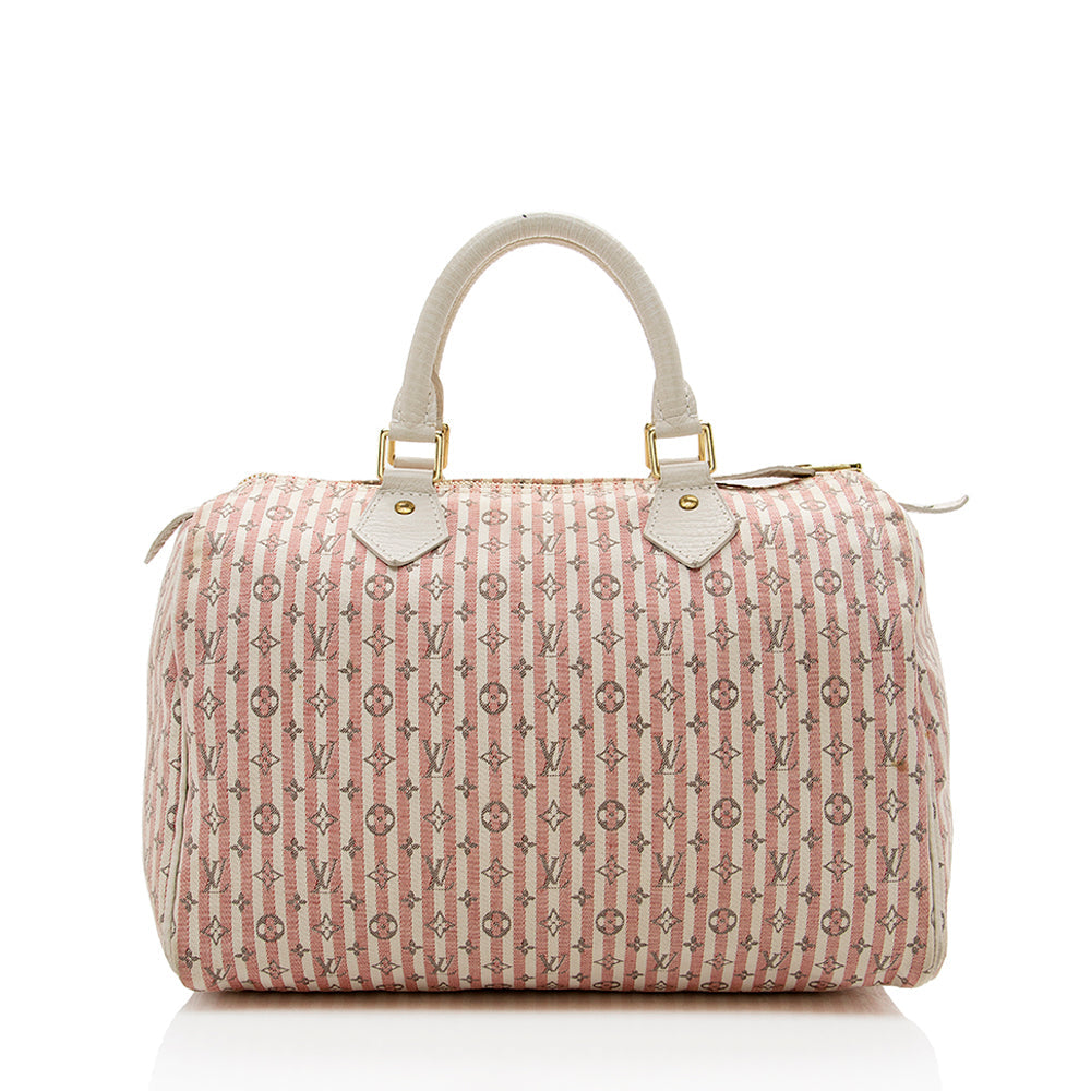 Louis Vuitton Monogram Mini Lin Croisette Speedy 30 Satchel (SHF-13784)