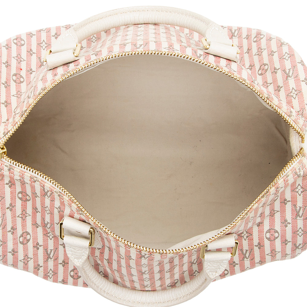 Louis Vuitton Monogram Mini Lin Croisette Speedy 30 Satchel (SHF-13784)
