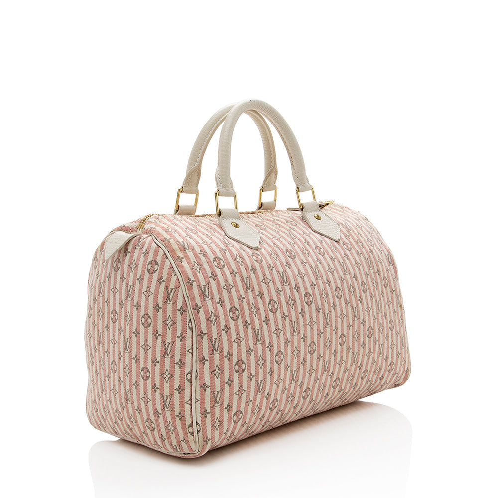 Louis Vuitton Monogram Mini Lin Croisette Speedy 30 Satchel (SHF-13784)