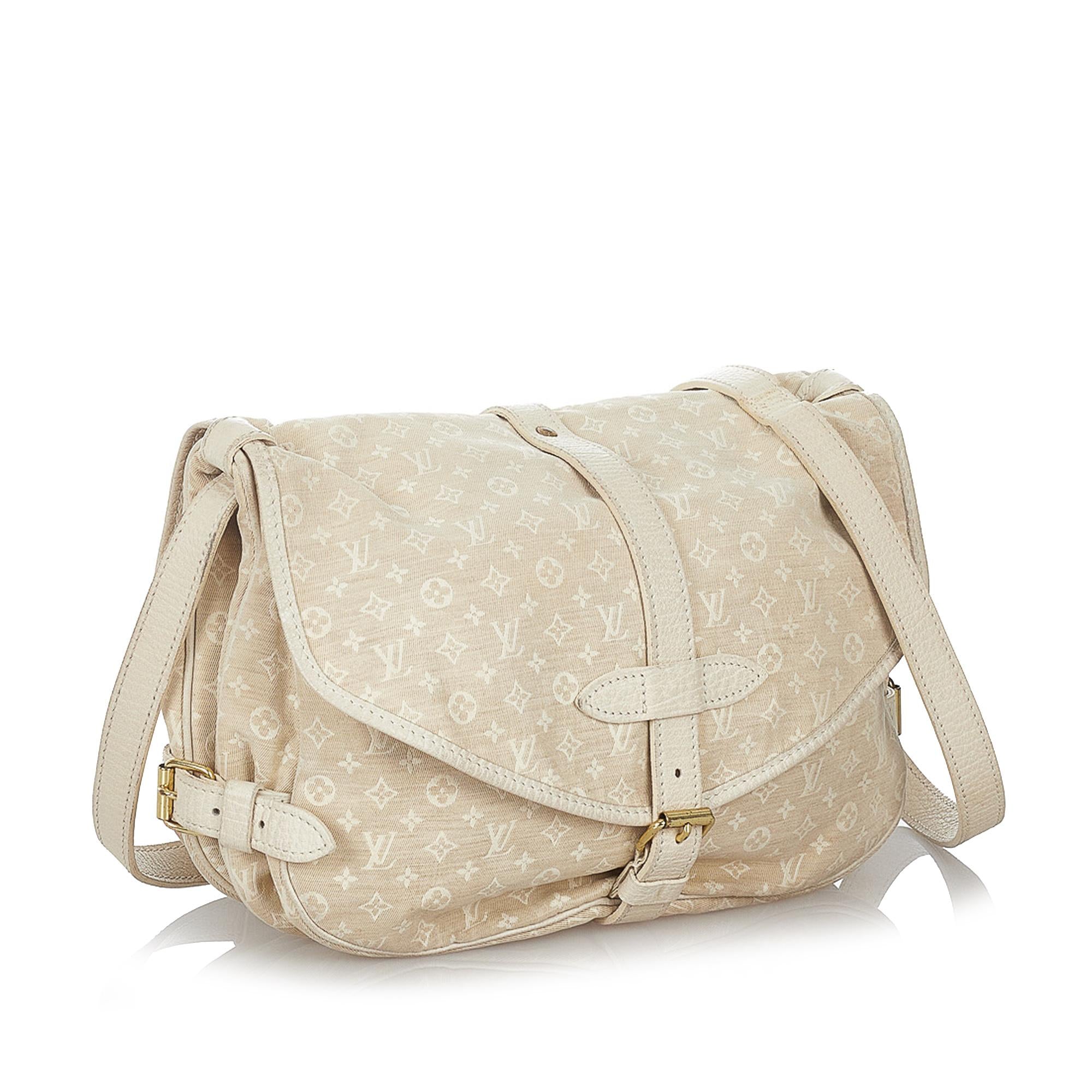 Louis Vuitton Monogram Mini Lin Saumur (SHG-27127)