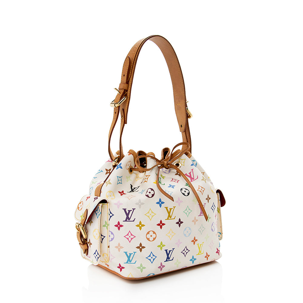 Louis Vuitton Monogram Multicolore Petit Noe Shoulder Bag (SHF-15074)