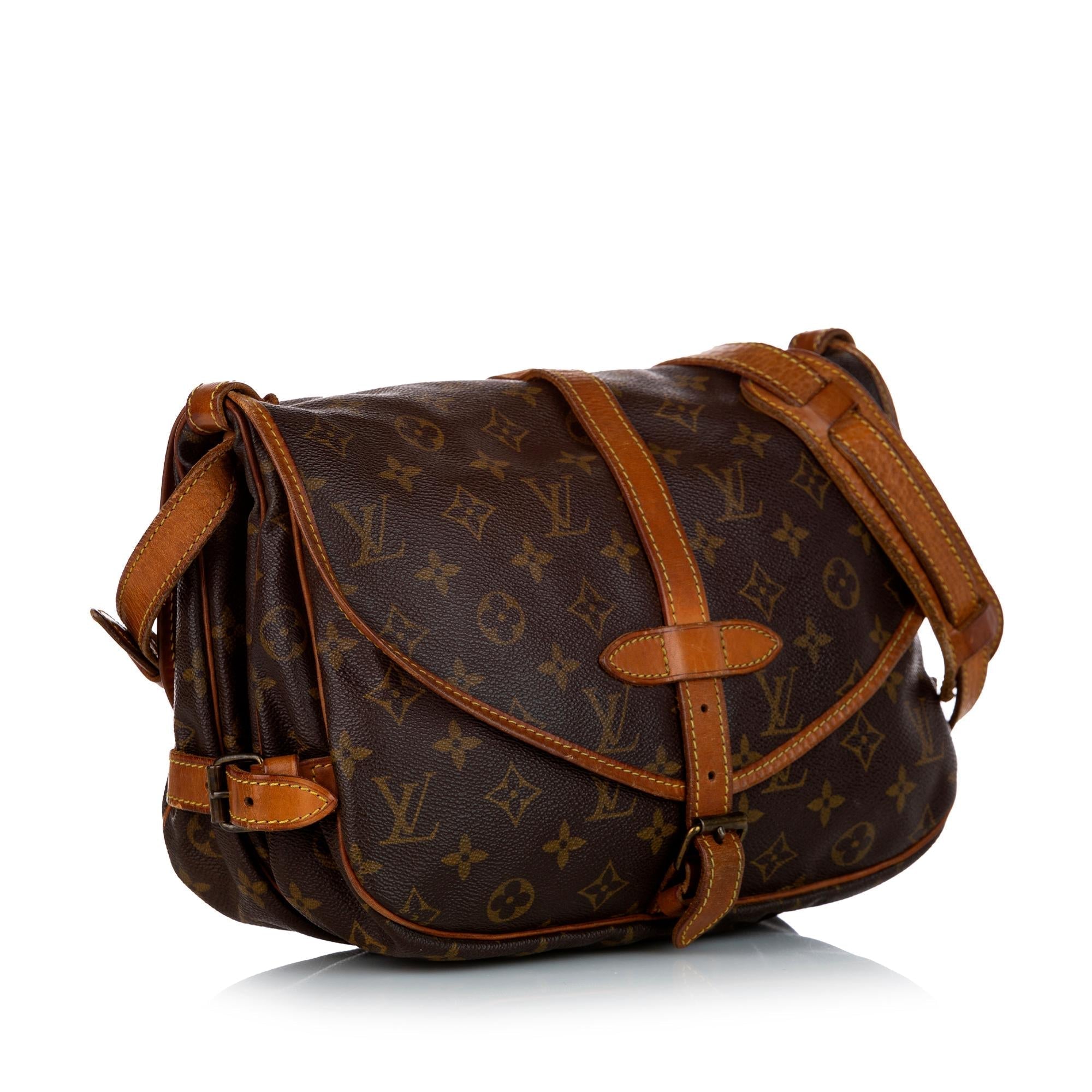 Louis Vuitton Monogram Saumur 25 (SHG-27526)