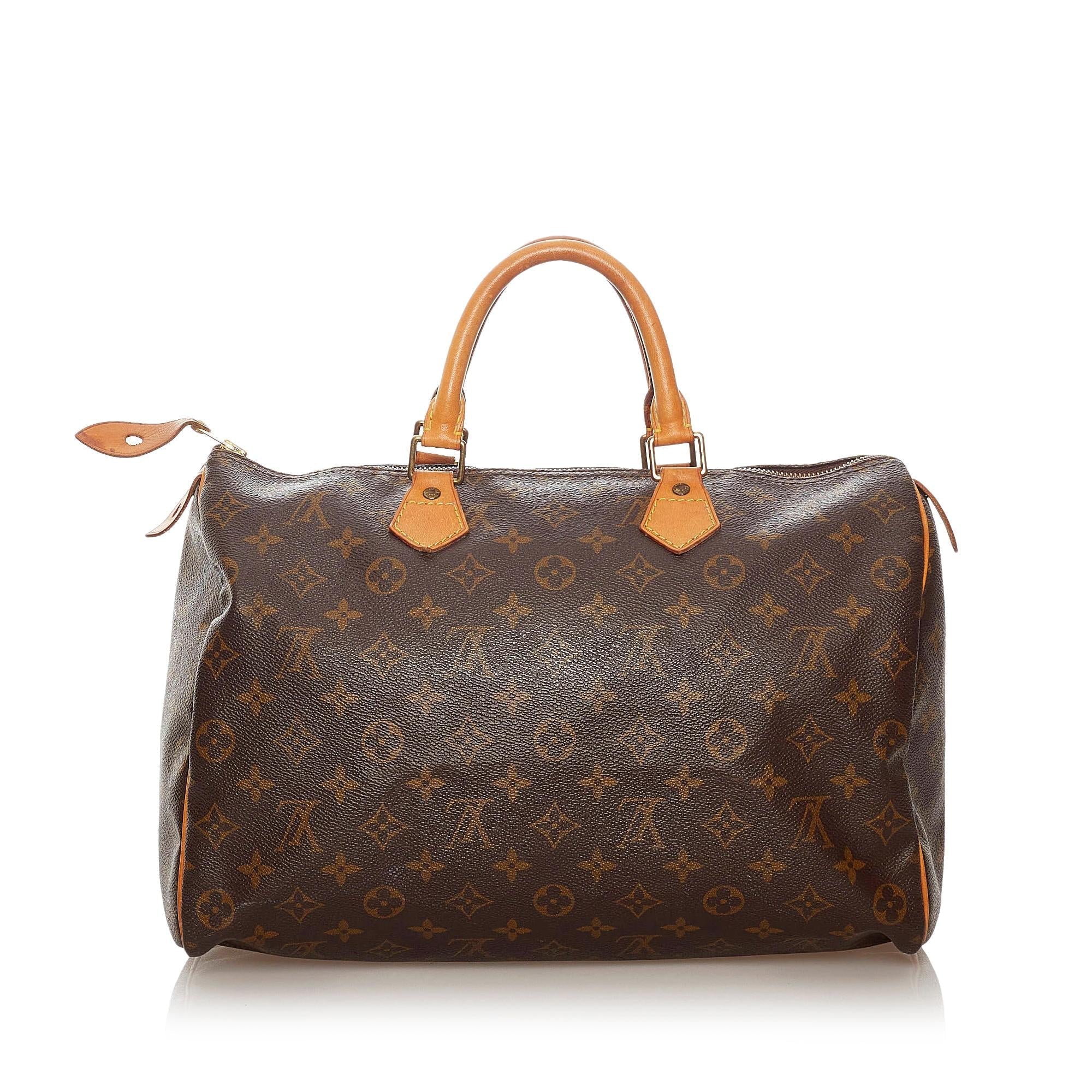 Louis Vuitton Monogram Speedy 35 (SHG-27882)