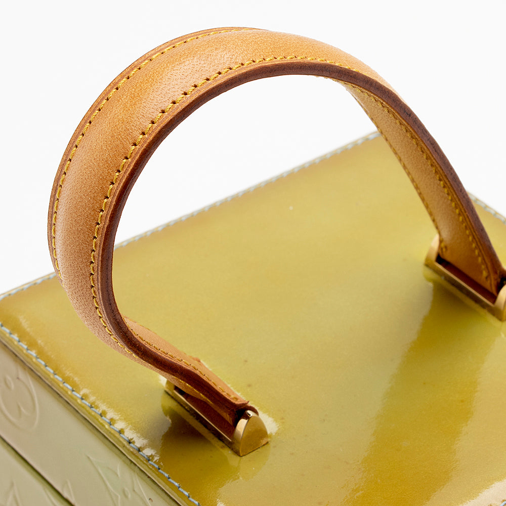 Louis Vuitton Monogram Vernis Bleeker Box Satchel (SHF-15742)