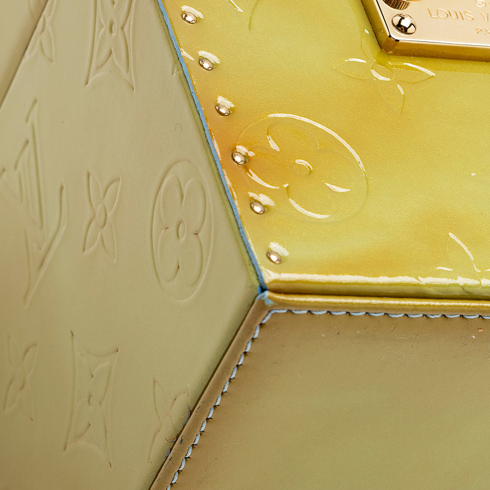Louis Vuitton Monogram Vernis Bleeker Box Satchel (SHF-15742)