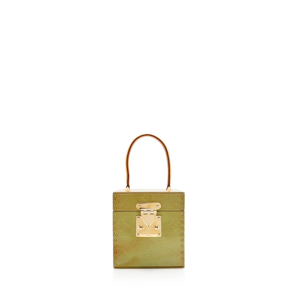 Louis Vuitton Monogram Vernis Bleeker Box Satchel (SHF-15742)