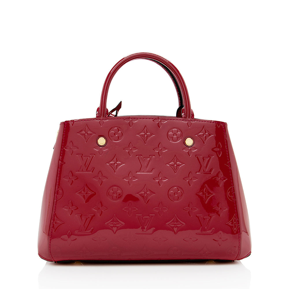 Louis Vuitton Monogram Vernis Montaigne BB Satchel (SHF-14934)