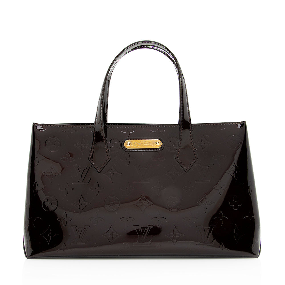 Louis Vuitton Monogram Vernis Wilshire PM Satchel (SHF-18382)