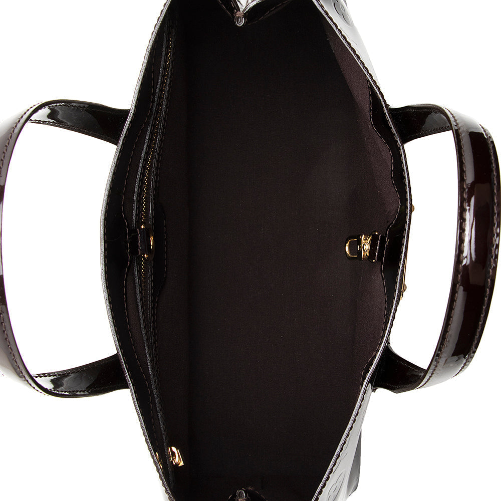 Louis Vuitton Monogram Vernis Wilshire PM Satchel (SHF-18382)