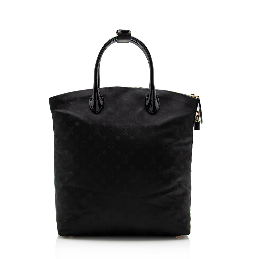 Louis Vuitton Nylon Desire Vertical Lockit MM Satchel (SHF-13751)