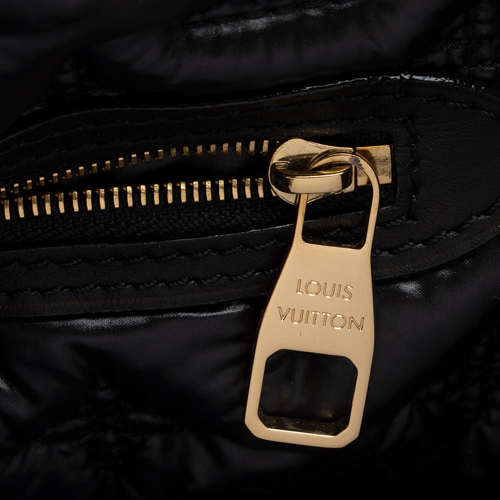 Louis Vuitton Nylon Desire Vertical Lockit MM Satchel (SHF-13751)