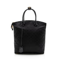 Louis Vuitton Nylon Desire Vertical Lockit MM Satchel (SHF-13751)