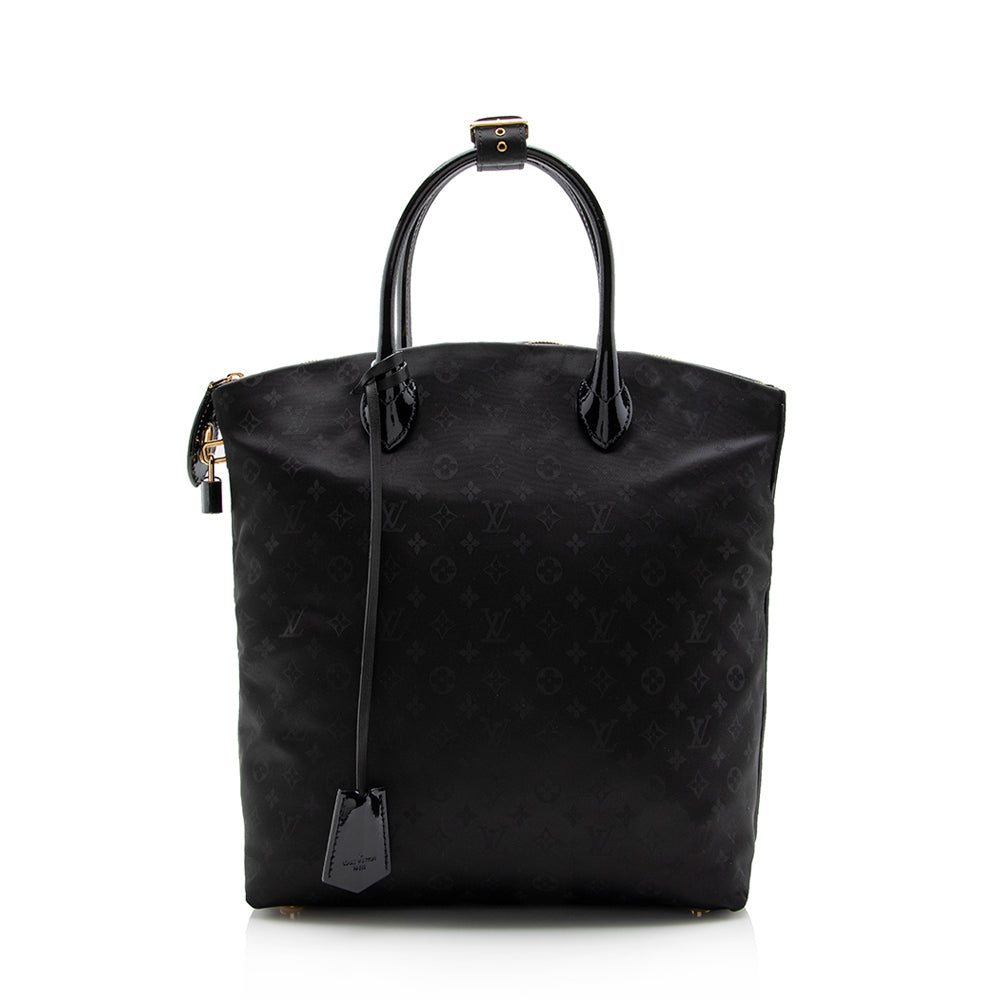 Louis Vuitton Nylon Desire Vertical Lockit MM Satchel (SHF-13751)