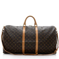 Louis Vuitton Vintage Monogram Canvas Keepall Bandouliere 60 Duffel Bag (SHF-16878)