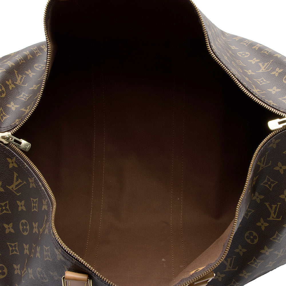 Louis Vuitton Vintage Monogram Canvas Keepall Bandouliere 60 Duffel Bag (SHF-16878)