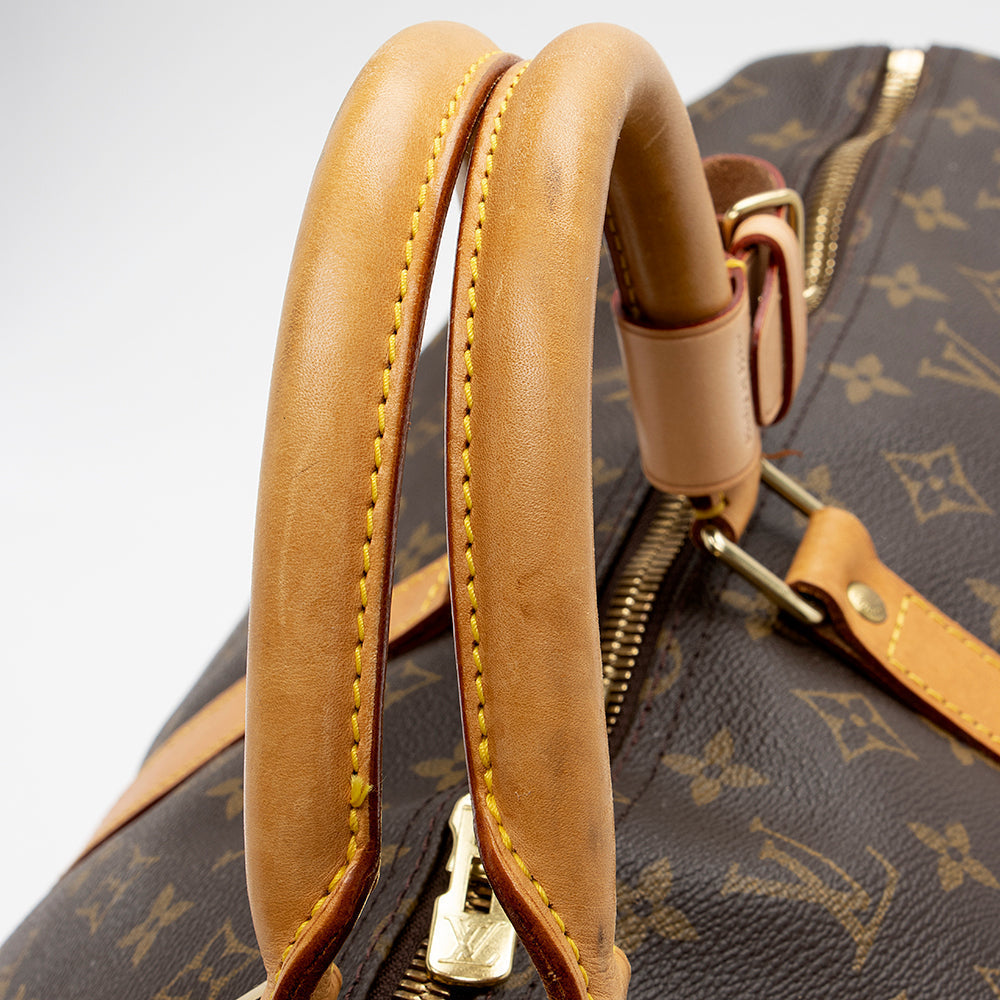 Louis Vuitton Vintage Monogram Canvas Keepall Bandouliere 60 Duffel Bag (SHF-17040)