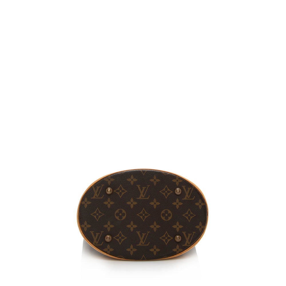Louis Vuitton Vintage Monogram Canvas Petit Bucket Tote (SHF-16436)