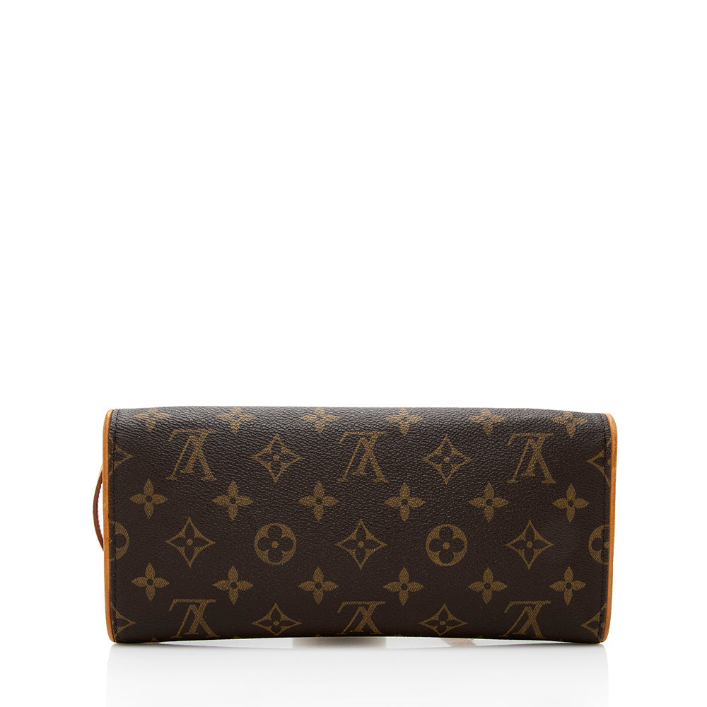 Louis Vuitton Vintage Monogram Canvas Pochette Twin GM Shoulder Bag (SHF-18399)