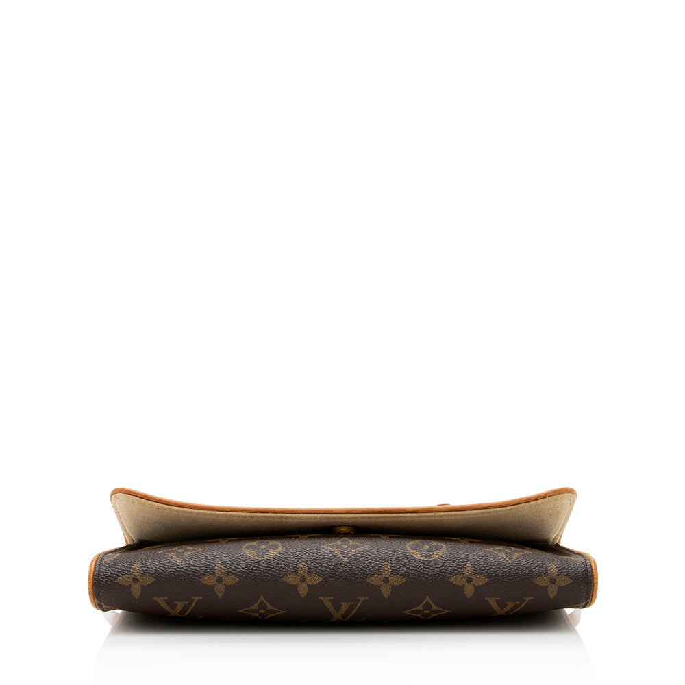Louis Vuitton Vintage Monogram Canvas Pochette Twin GM Shoulder Bag (SHF-18399)