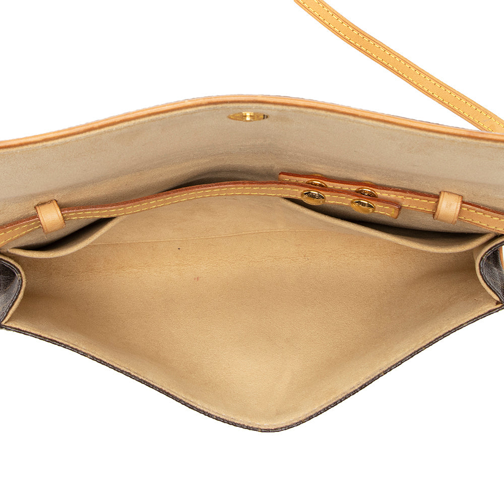 Louis Vuitton Vintage Monogram Canvas Pochette Twin GM Shoulder Bag (SHF-18466)