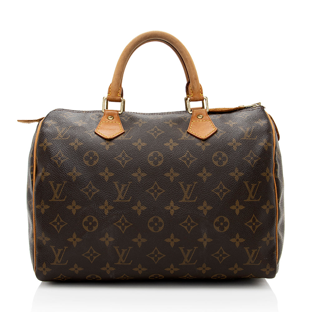 Louis Vuitton Vintage Monogram Canvas Speedy 30 Satchel (SHF-18381)