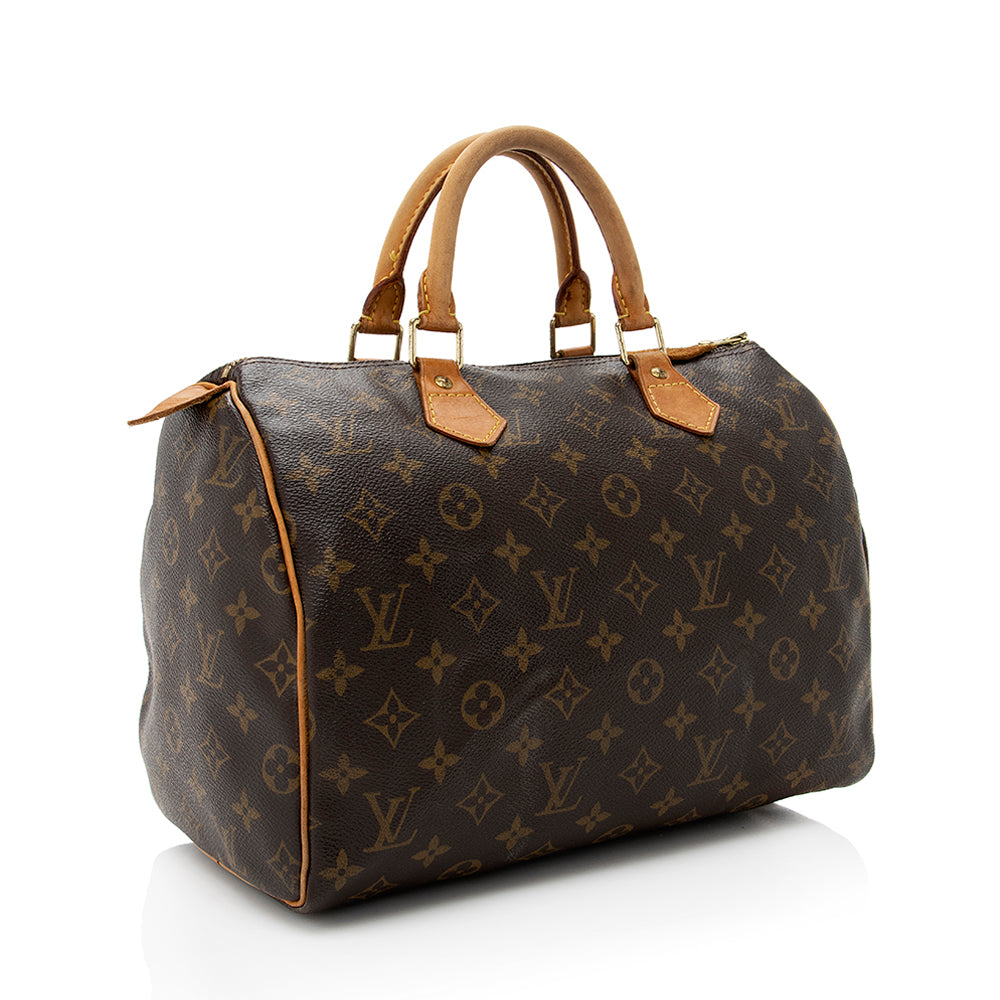 Louis Vuitton Vintage Monogram Canvas Speedy 30 Satchel (SHF-18381)