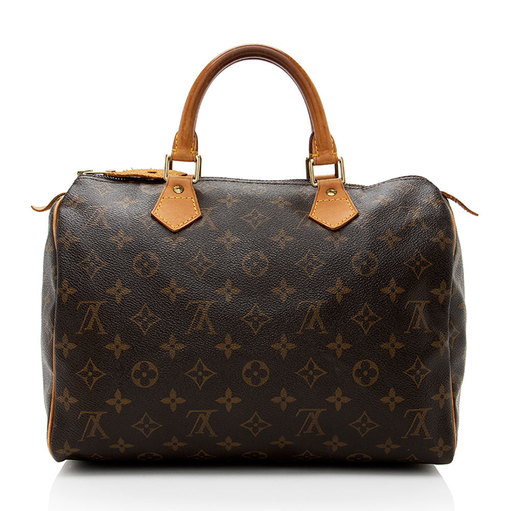 Louis Vuitton Vintage Monogram Canvas Speedy 30 Satchel (SHF-18386)