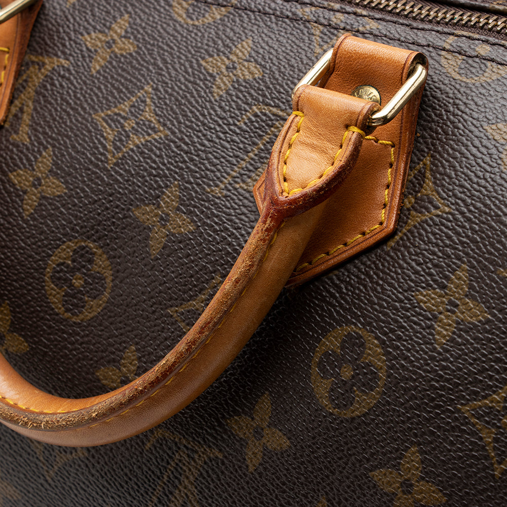 Louis Vuitton Vintage Monogram Canvas Speedy 35 Satchel (SHF-15240)