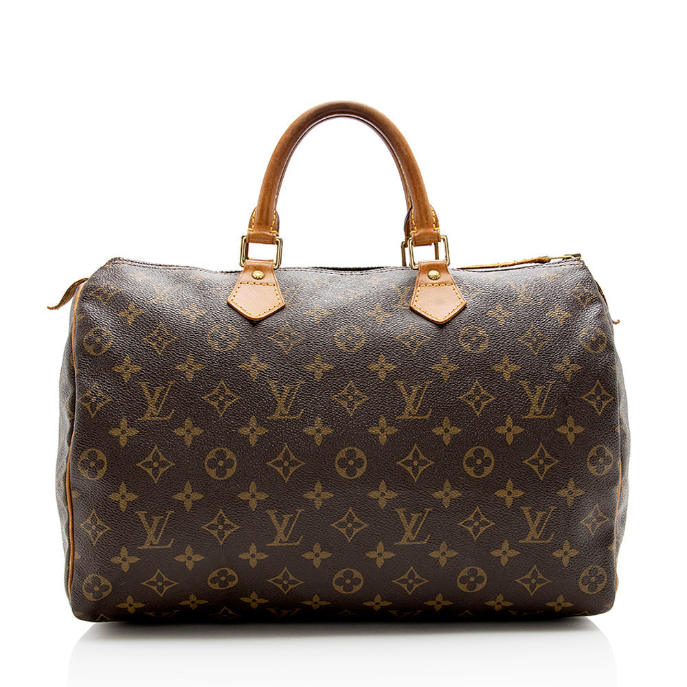 Louis Vuitton Vintage Monogram Canvas Speedy 35 Satchel (SHF-15810)