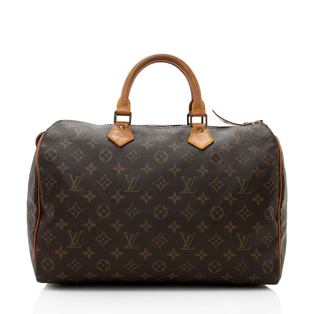Louis Vuitton Vintage Monogram Canvas Speedy 35 Satchel (SHF-18360)