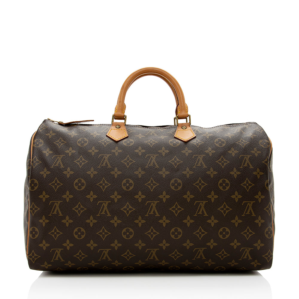 Louis Vuitton Vintage Monogram Canvas Speedy 40 Satchel (SHF-16124)