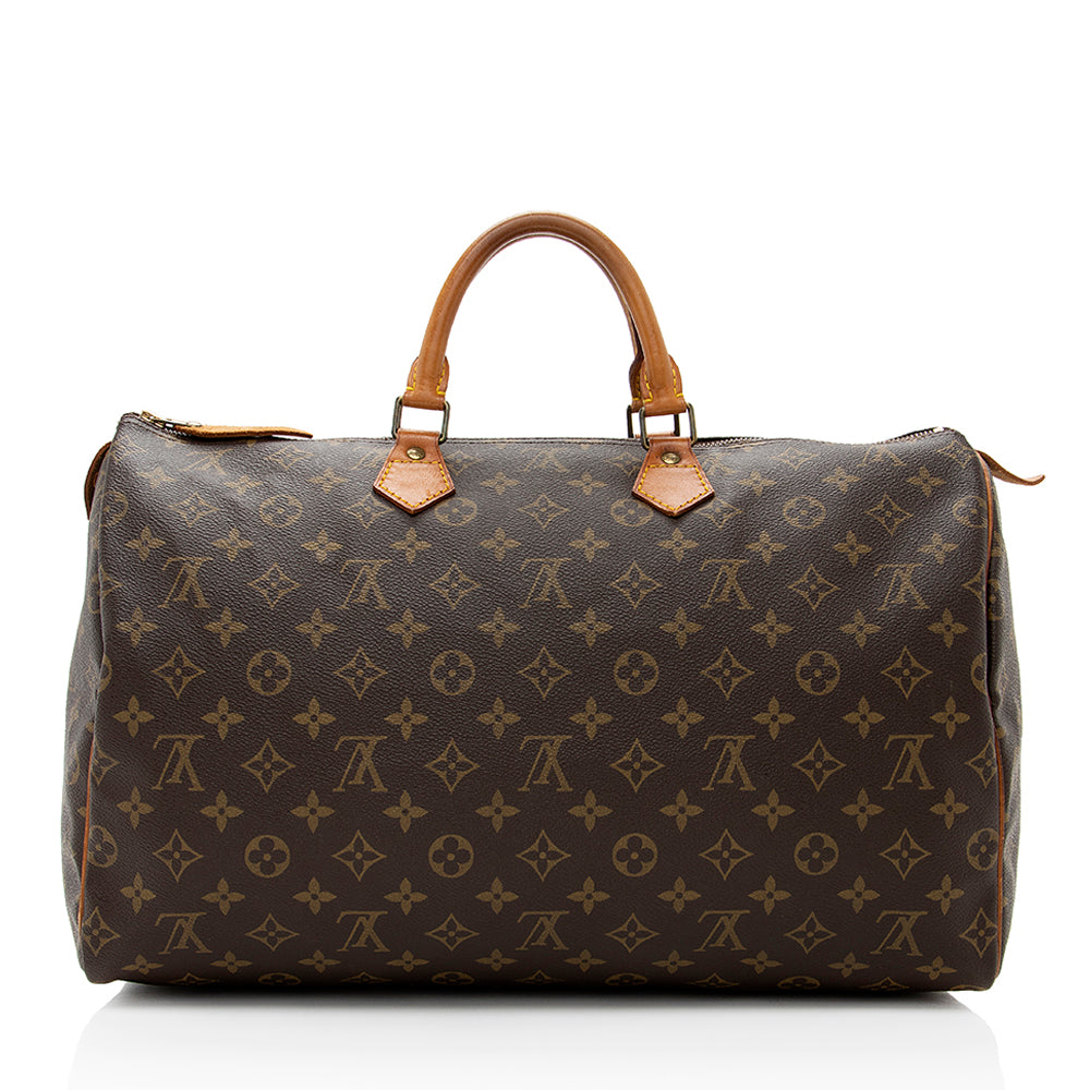 Louis Vuitton Vintage Monogram Canvas Speedy 40 Satchel (SHF-18364)