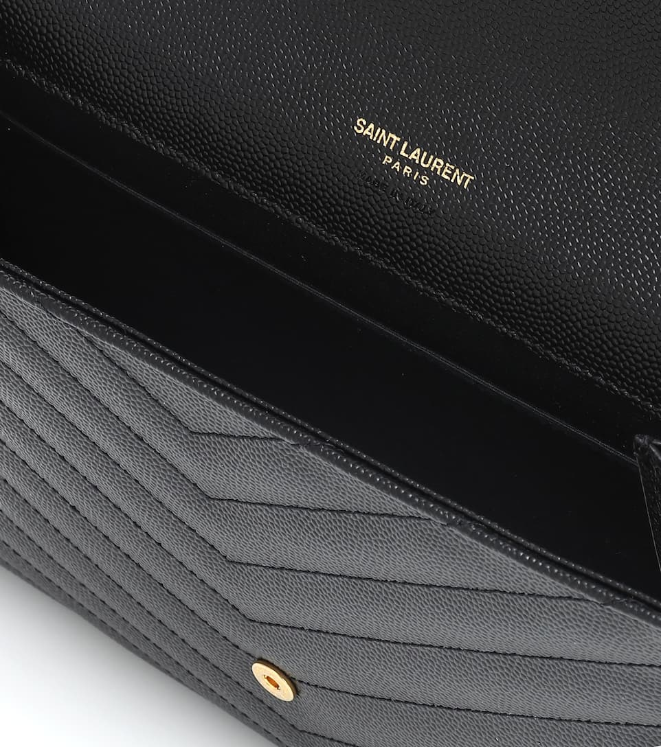 Monogram Leather Clutch